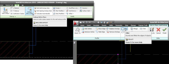 AutoCAD Architecture 2010 Endcups